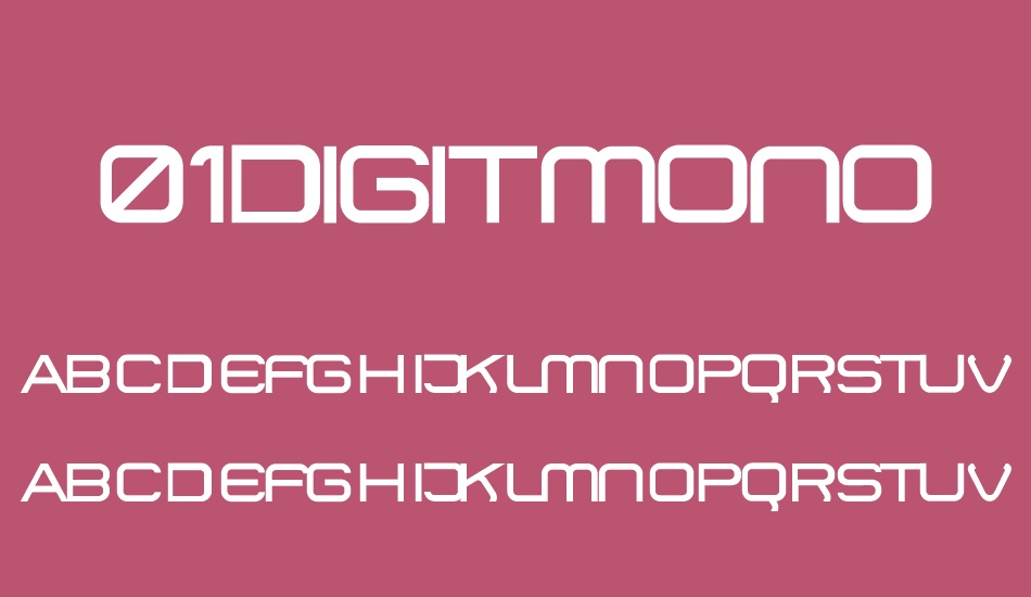 01 DigitMono font