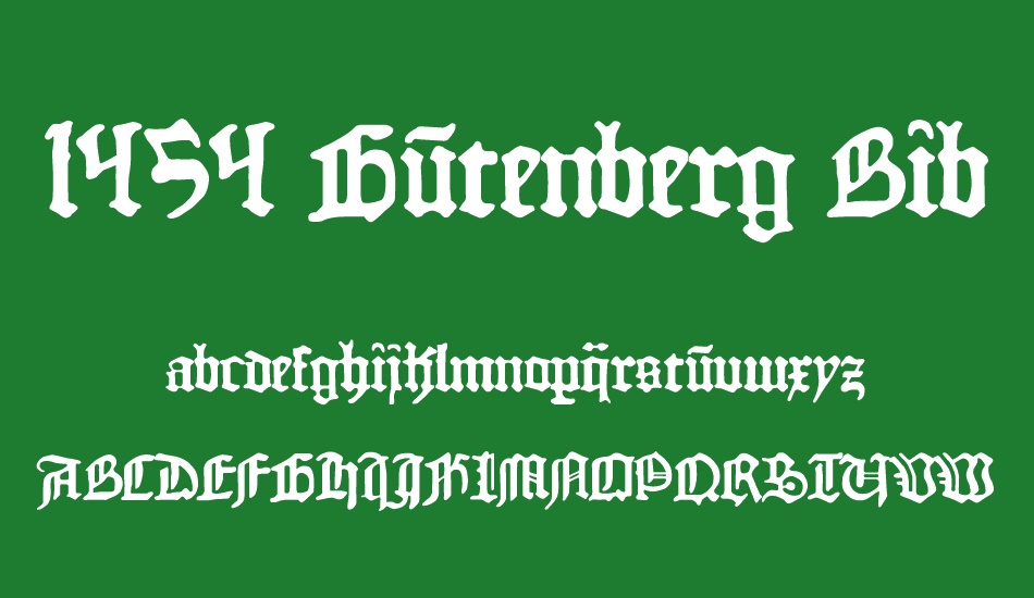 1454 Gutenberg Bibel font