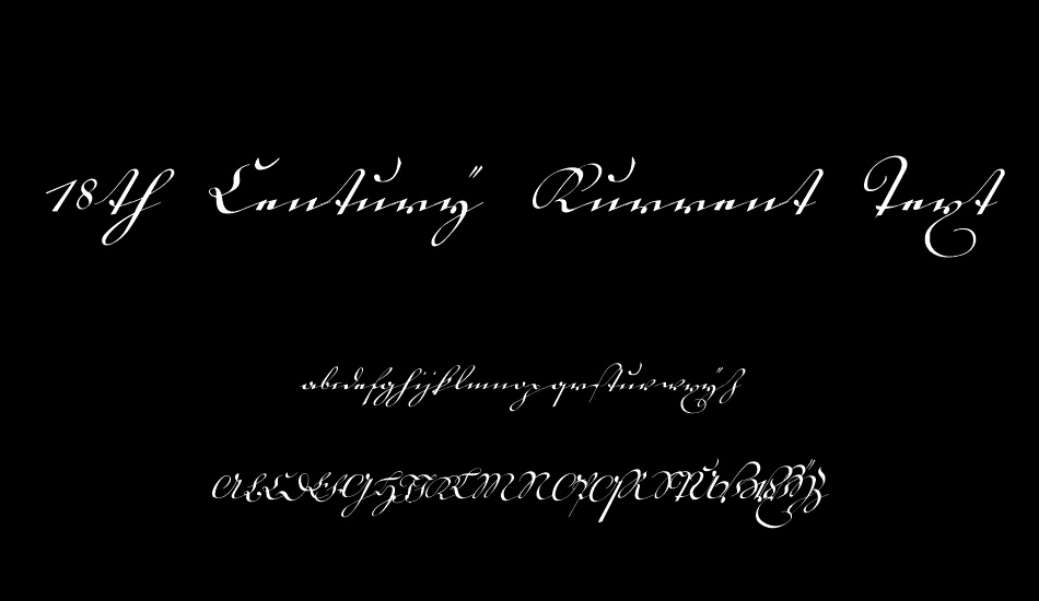 18th Century Kurrent Text font