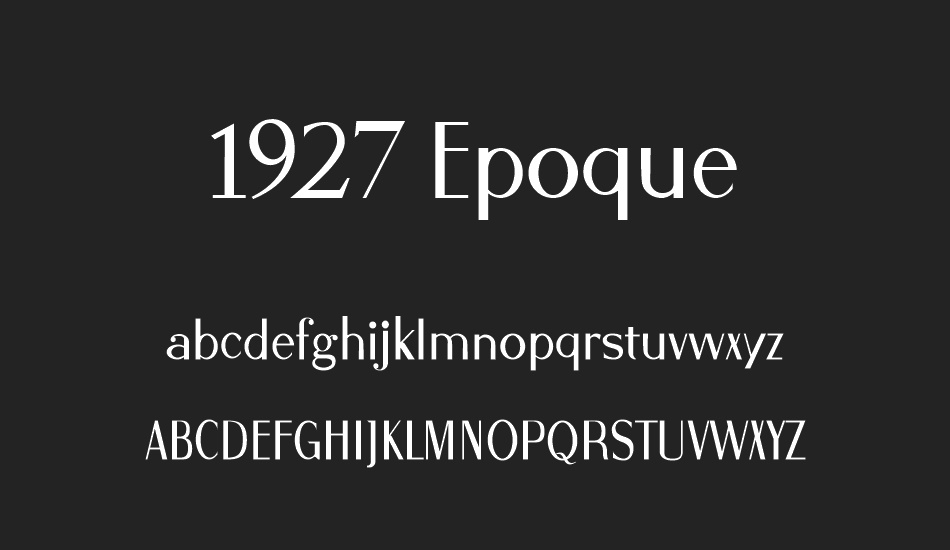 1927 Epoque font