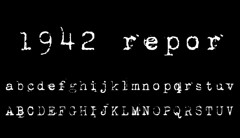 1942 report font