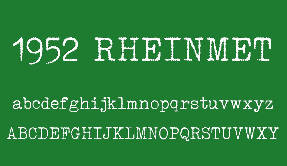 1952 RHEINMETALL font