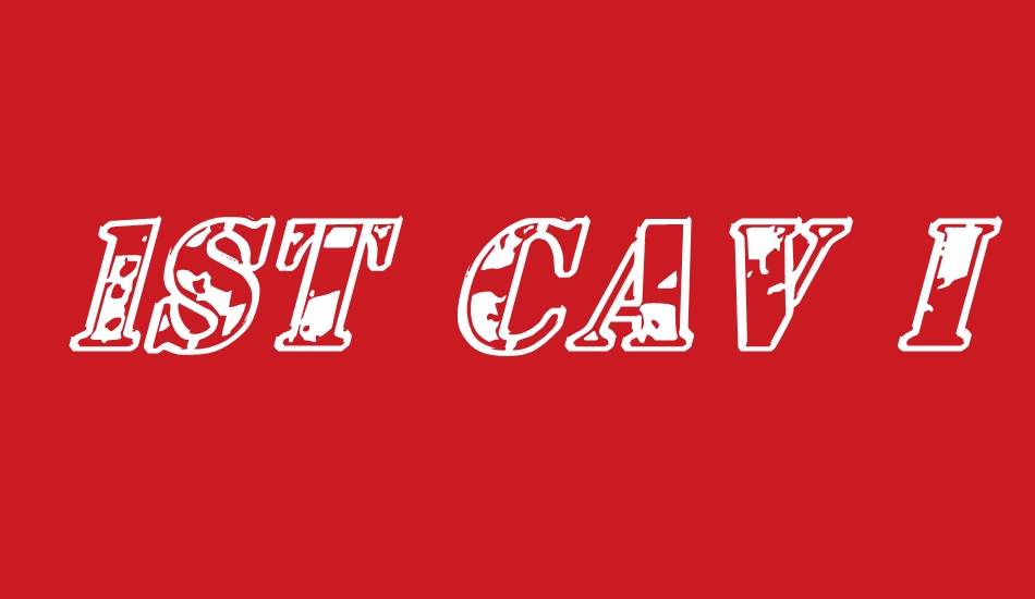 1st Cav Italic font big