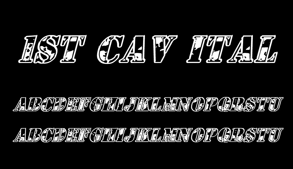 1st Cav Italic font