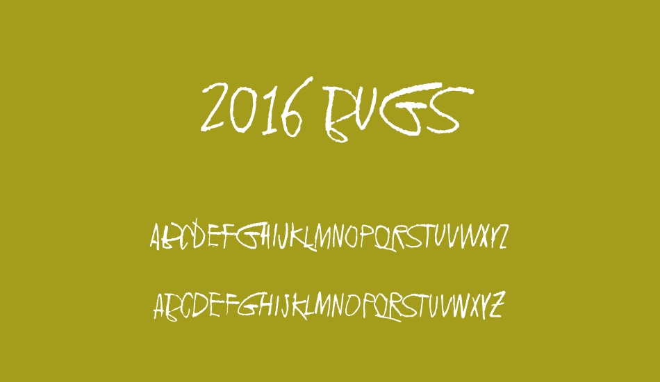 2016 Bugs font