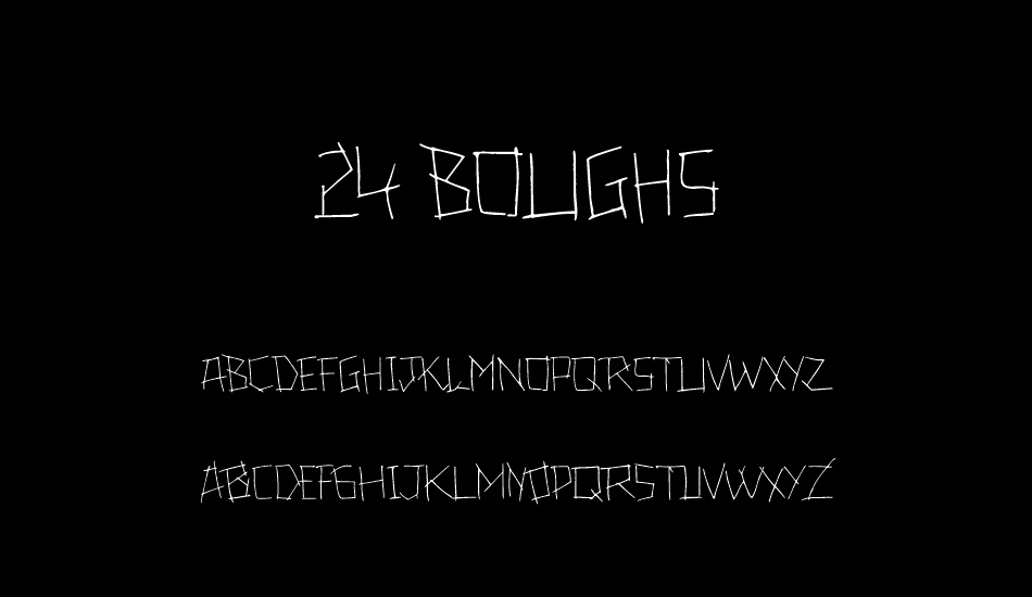 24 boughs Regular font