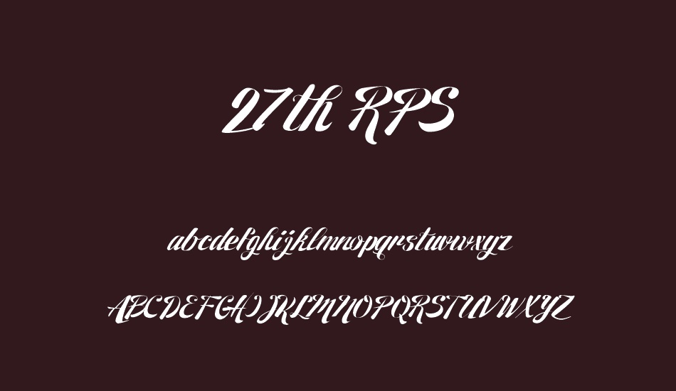 27th RPS font