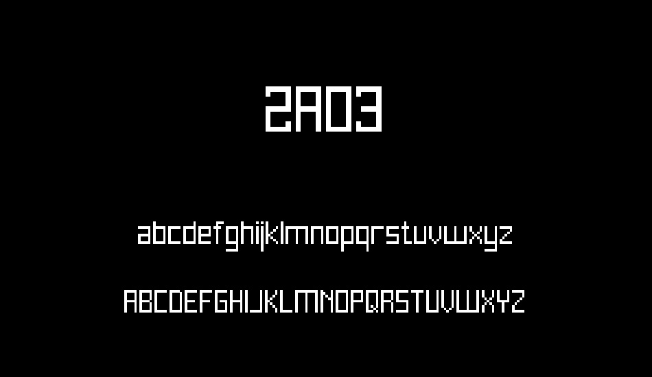 2A03 font