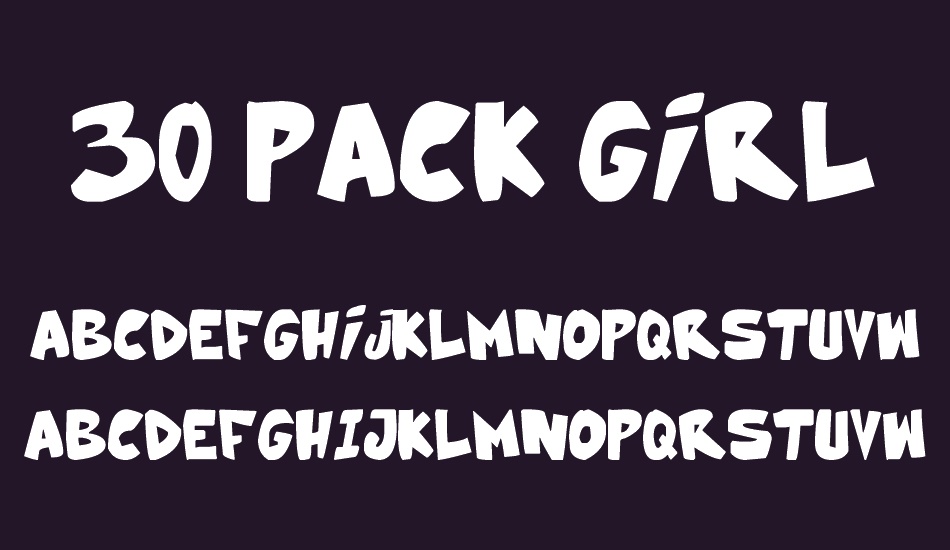 30 Pack Girl font
