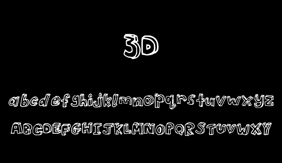 3D font