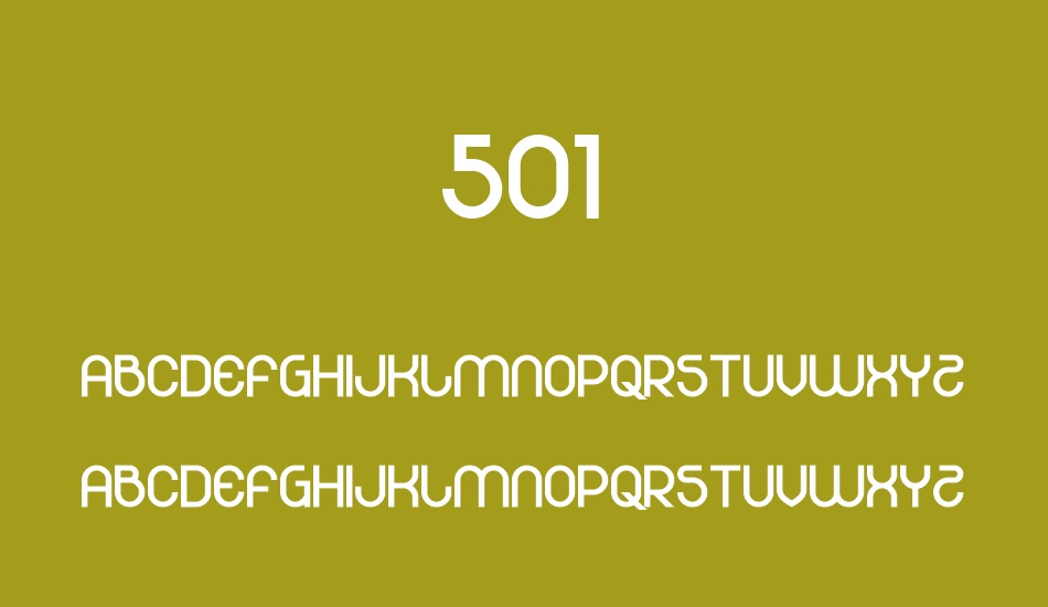 501 font