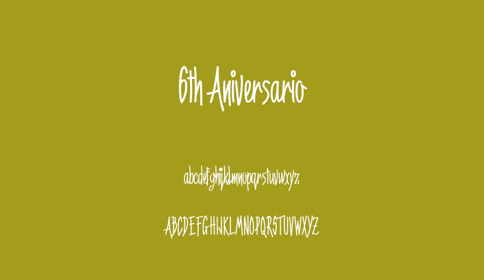 6th Aniversario font