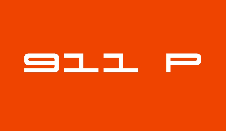 911 Porscha font big