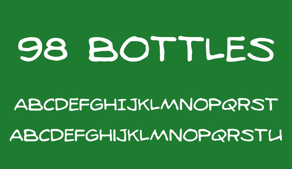 98 Bottles of Beer font