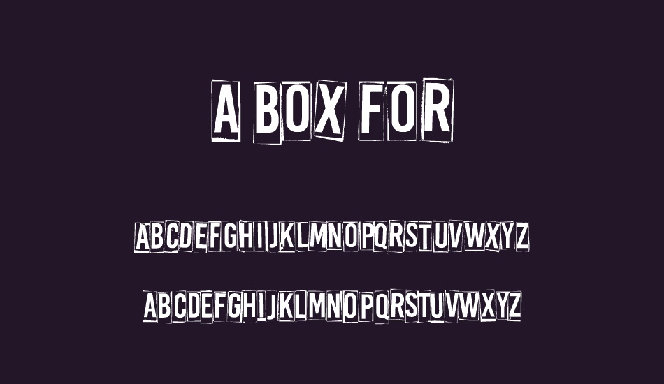 A Box For font