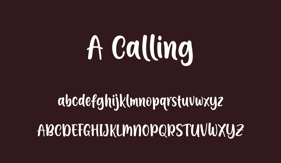 A Calling font