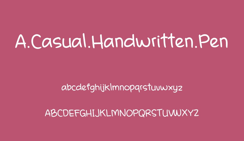 A.Casual.Handwritten.Pen font