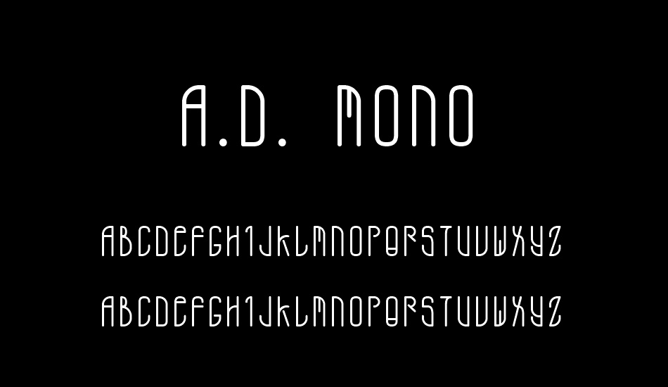 A.D. MONO font