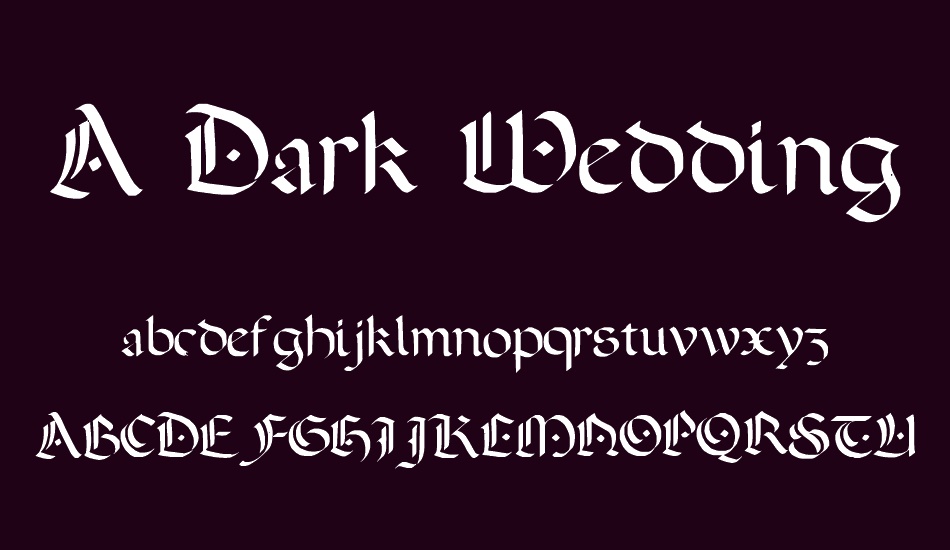 a-dark-wedding font