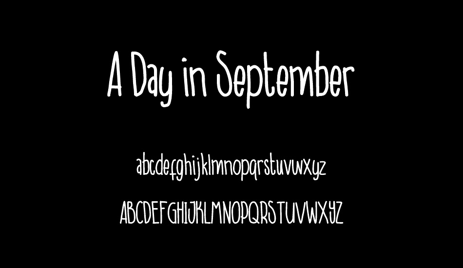 A Day in September font