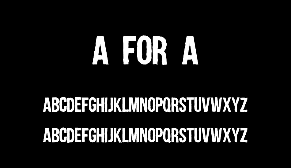 A FOR A font