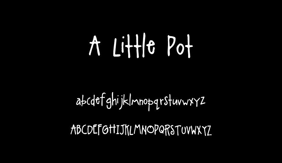 A Little Pot font