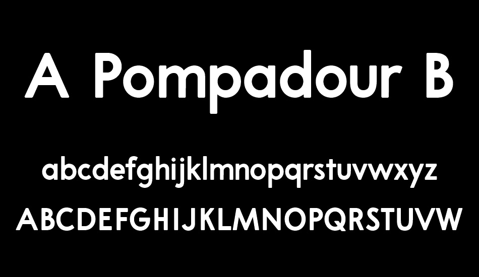 A Pompadour Bold Sample font