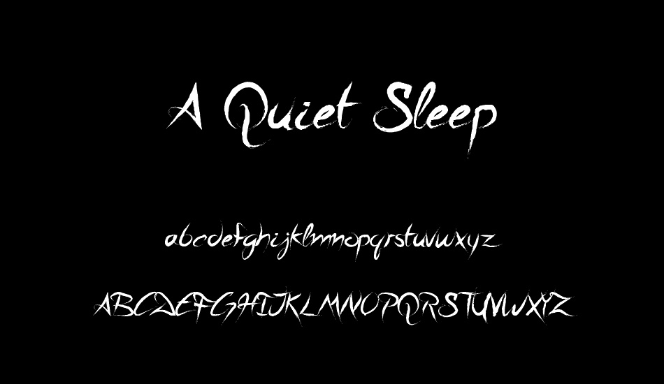 A Quiet Sleep font