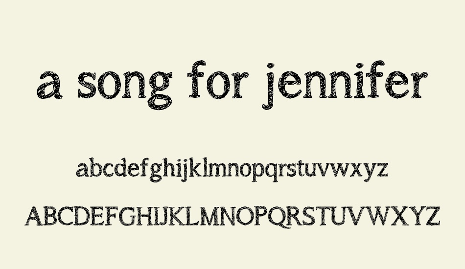 a-song-for-jennifer font