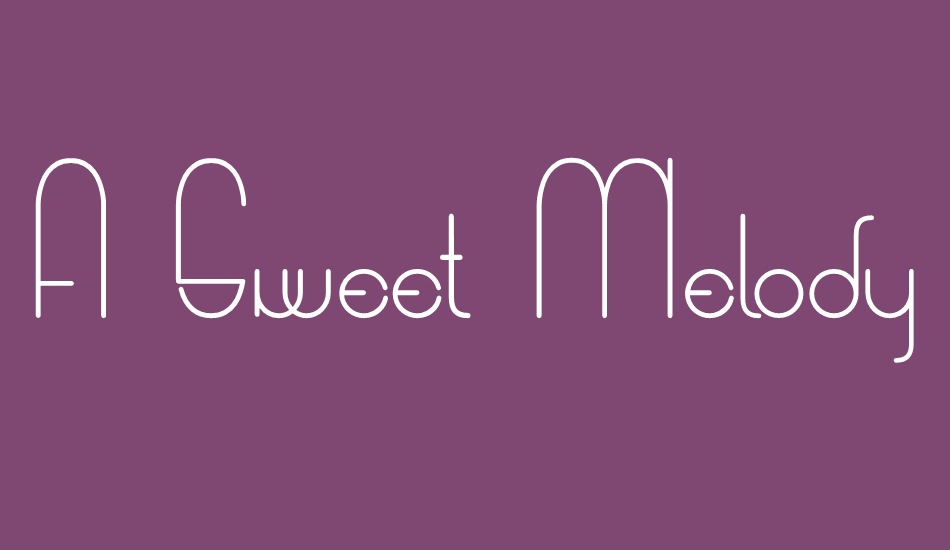 A Sweet Melody My Lady font big
