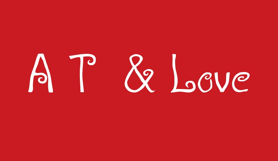 A T & Love font big