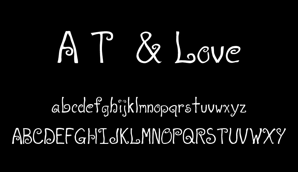 A T & Love font