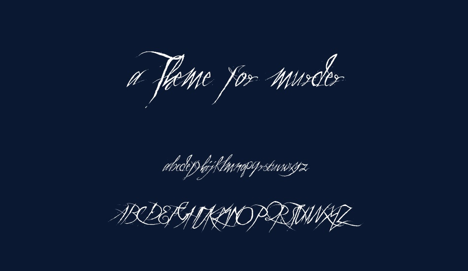 a Theme for murder font