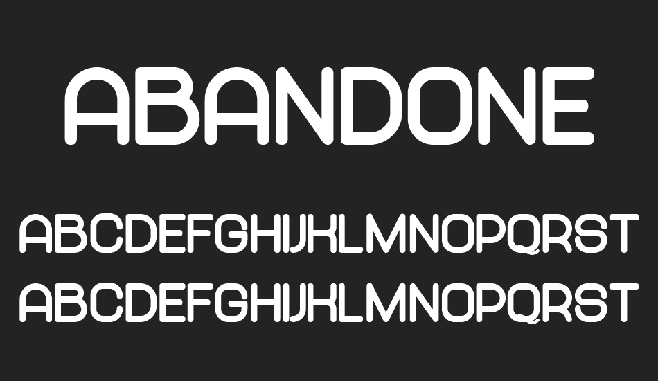 Abandoned font