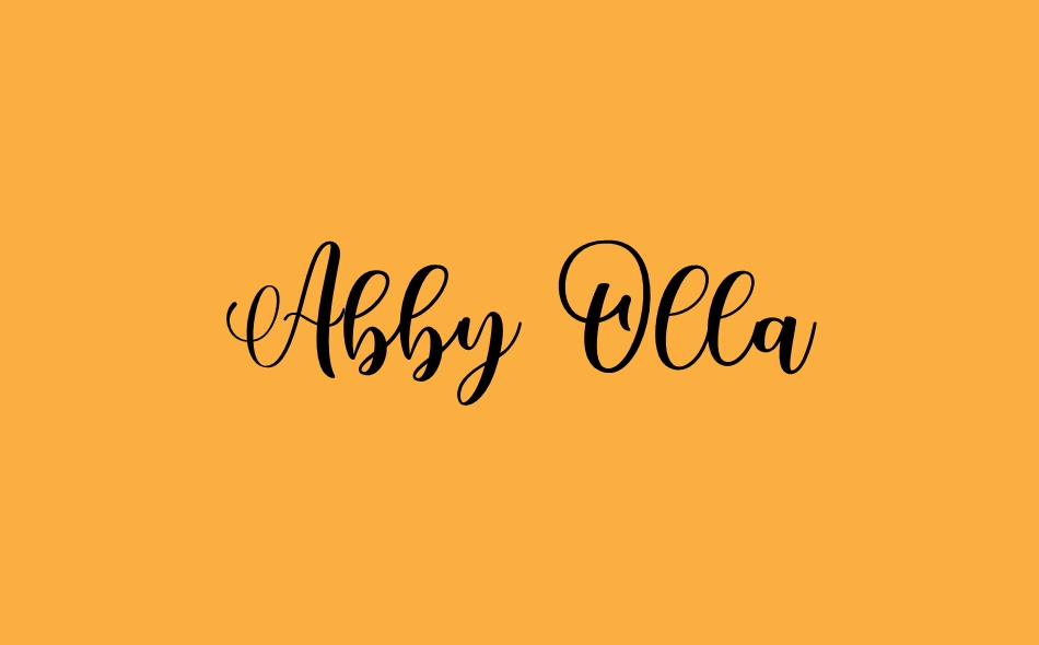 Abby Olla font big