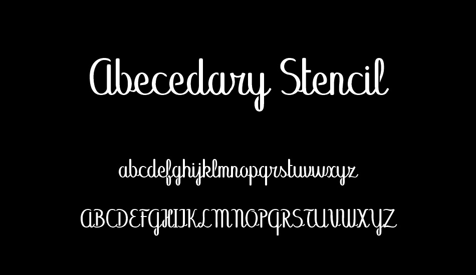 Abecedary Stencil font