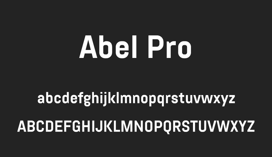 Abel Pro font