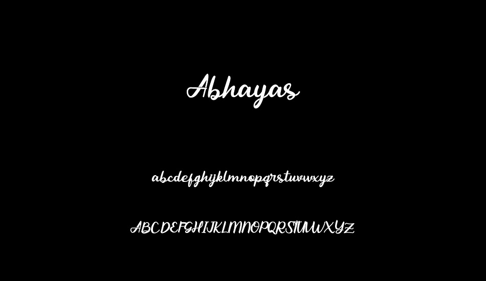 Abhayas font