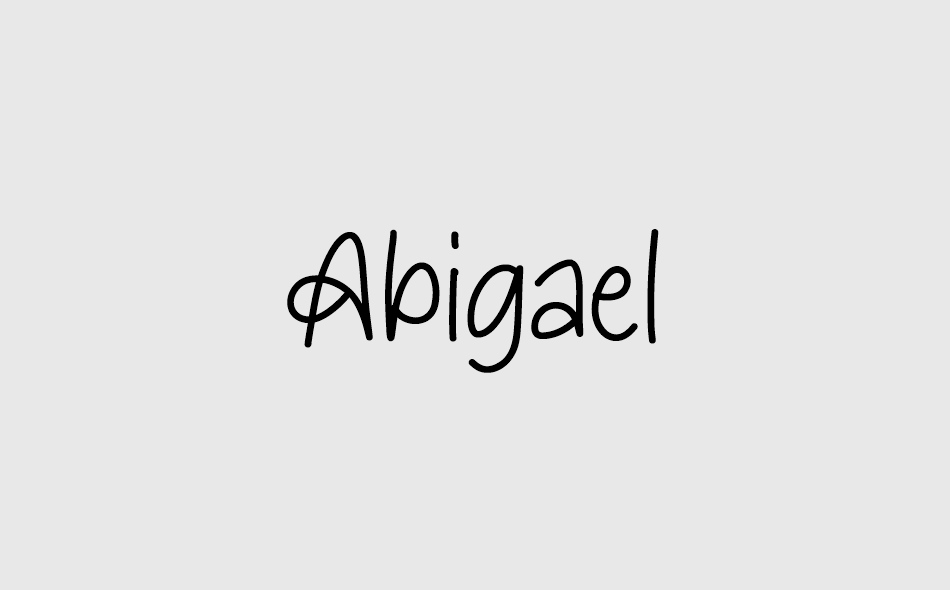 Abigael font big