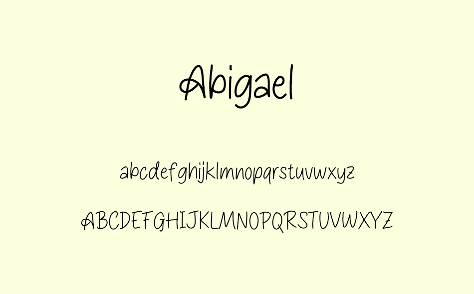 Abigael font