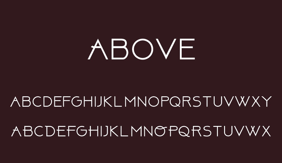 Above DEMO font