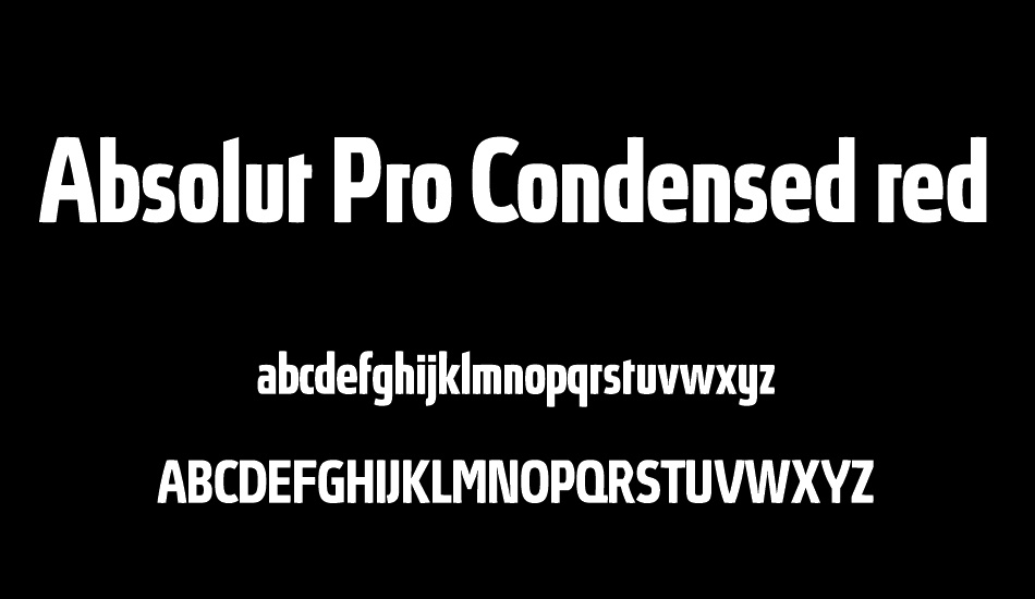 Absolut Pro Condensed reduced font