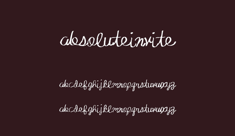 AbsoluteInvite font
