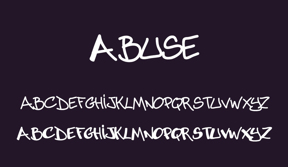 Abuse font