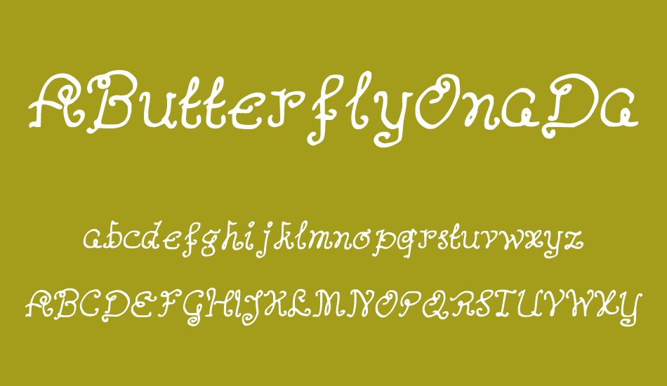 AButterflyOnaDaffodil font