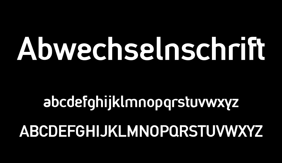 Abwechselnschrift font