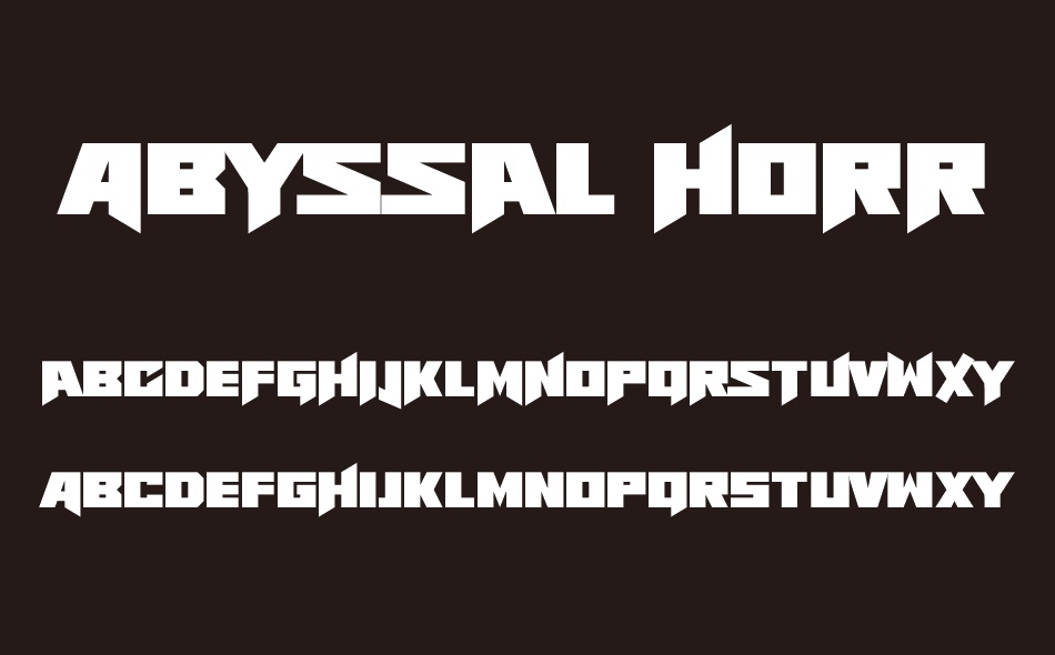 Abyssal Horrors font