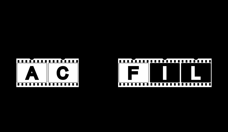 AC Filmstrip font big