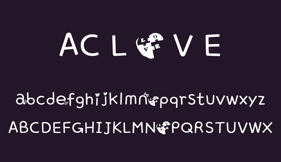 AC L O V E font