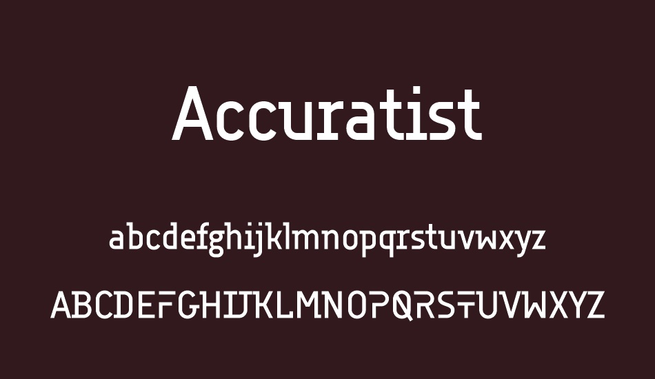 Accuratist font
